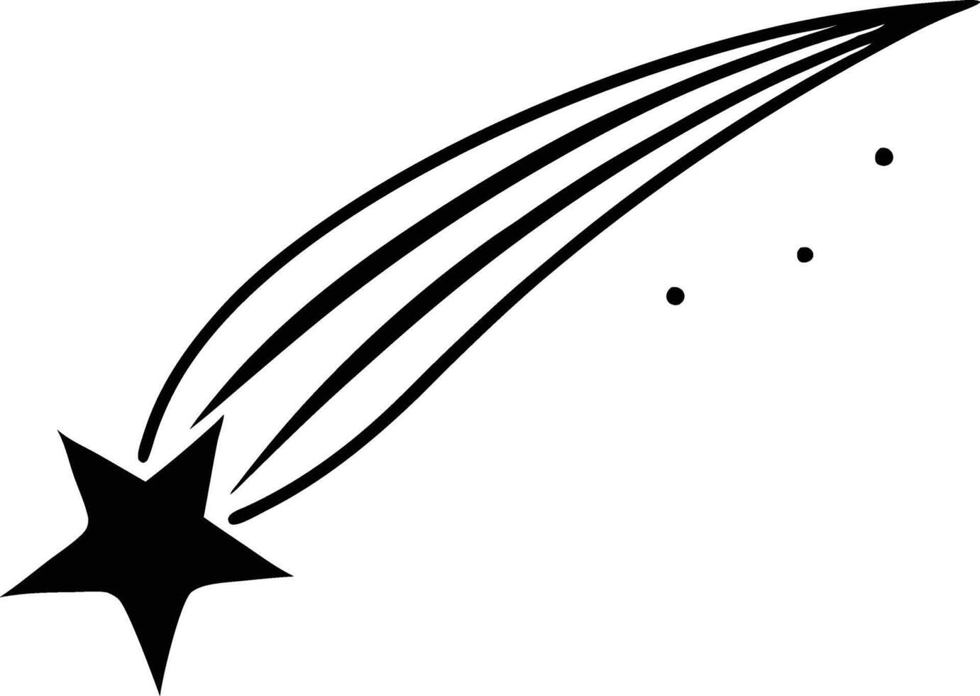 Shooting Star Icon Celestial, Night Sky, Cosmos, Galaxy, Comet, Astrological, Astral, Starry, Wish, vector