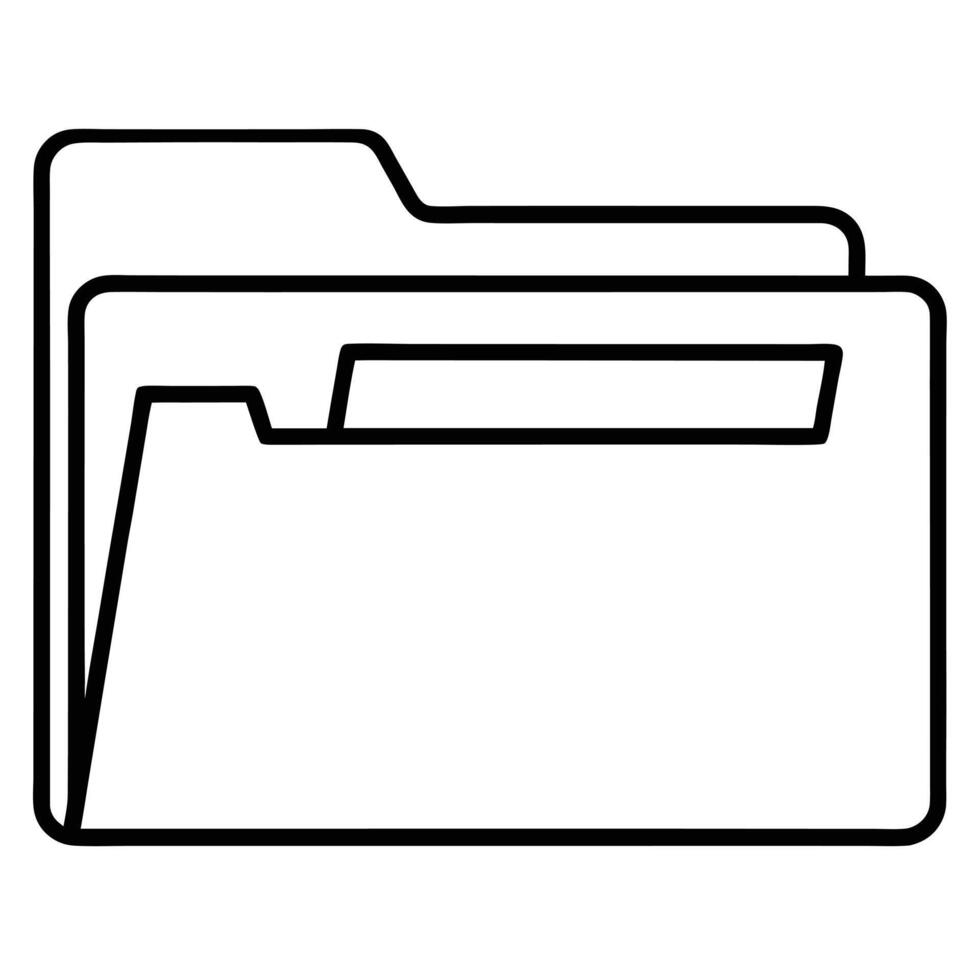 Digital File Folder Icon Organization, Storage, Management, Data, System vector