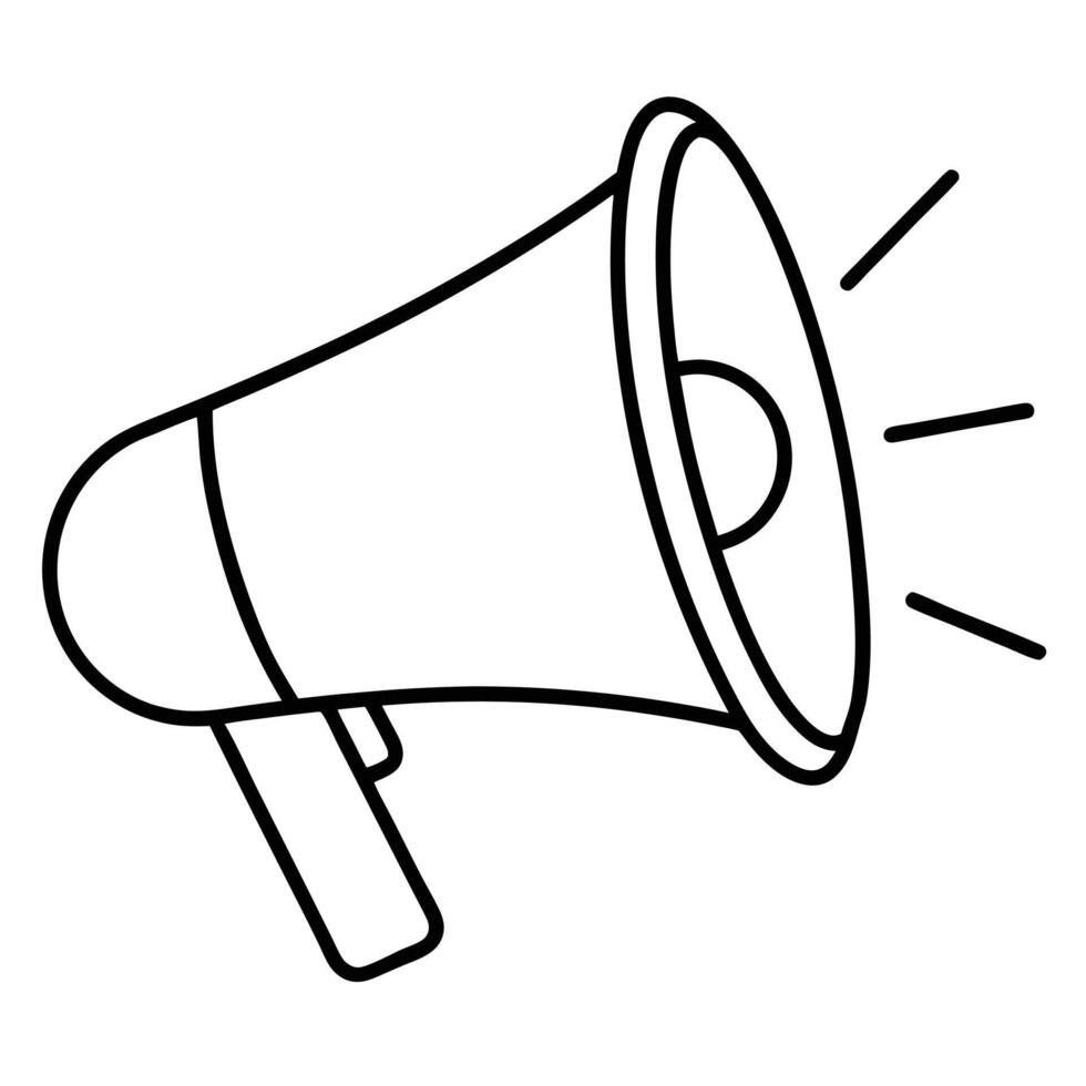 Loudspeaker Announcement Megaphone Public Address System Icon Graphic Design vector
