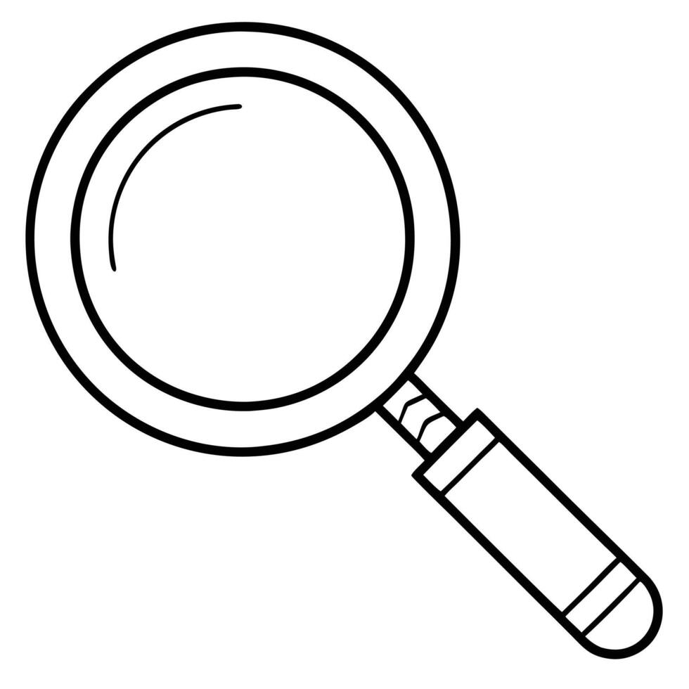 Magnifying Glass Search Icon Explore, Investigate, Discover, Find vector