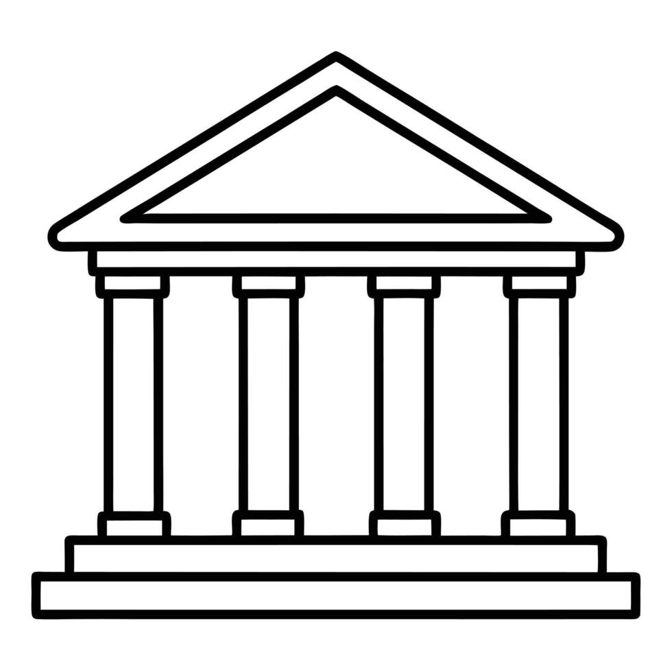 Classical Building, Columns, Temple, Architecture, Structure, Design, Greek, Roman, Facade, Monument vector