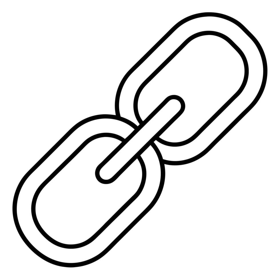 Interlinked Chain Links Connection, Unity, and Network Symbol vector