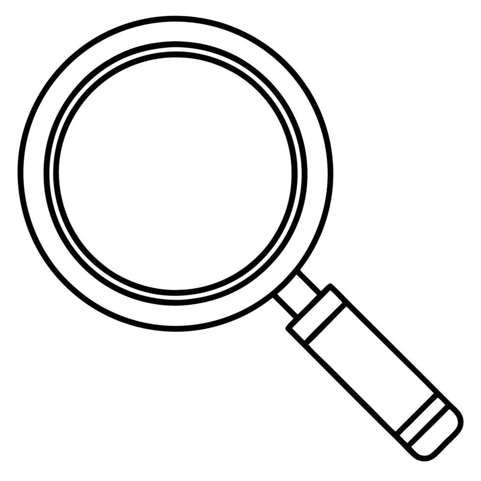 Magnifying Glass Icon Search, Explore, Discover, Investigate, Find vector