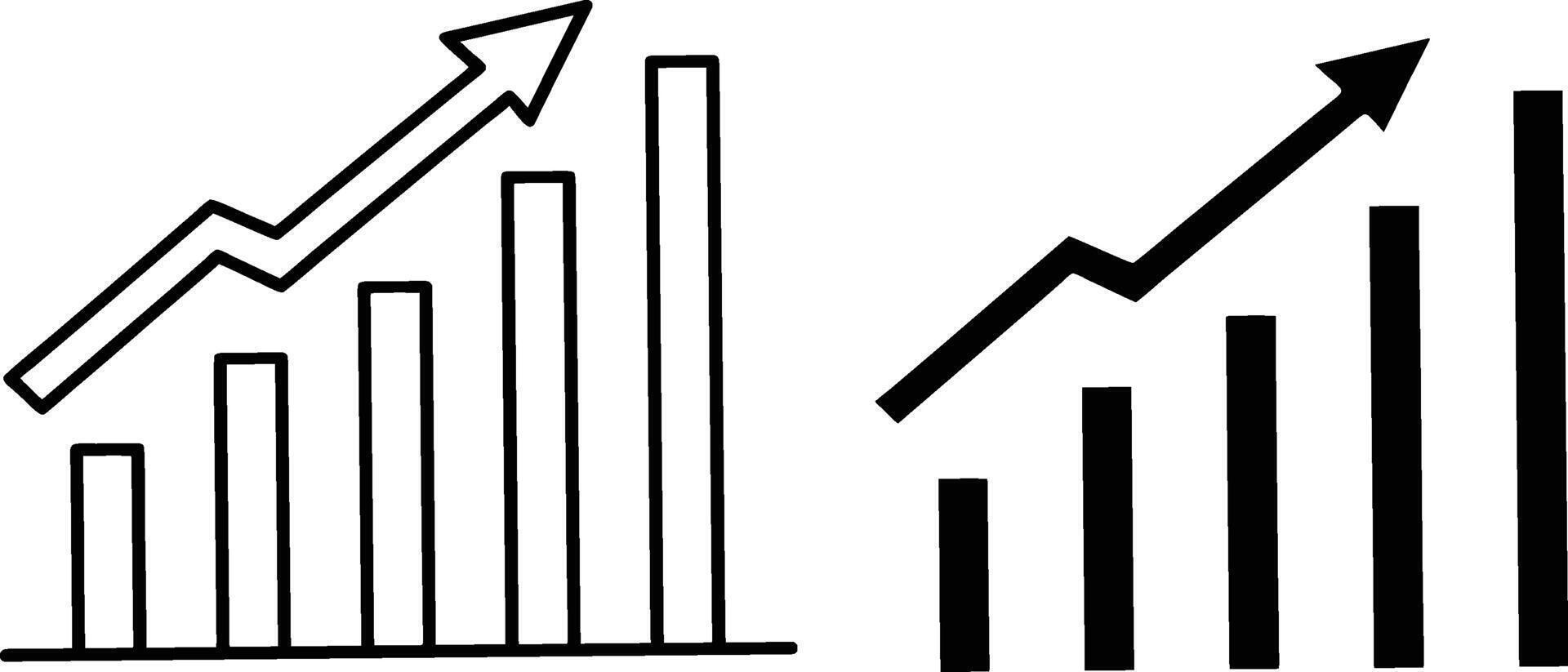 Ascending Bar Graphs Growth, Progress, Success, Trends, Charts, Statistics, Data, Upward, Increase, vector