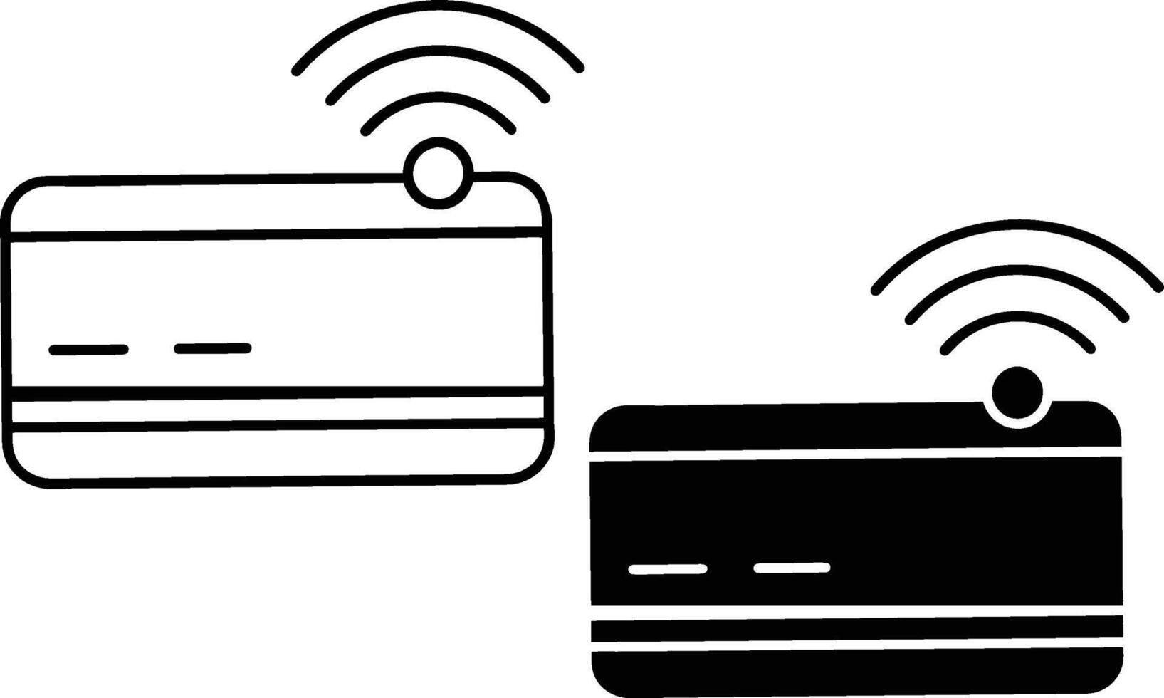 Wireless Contactless Credit Card Payment Technology Icons vector