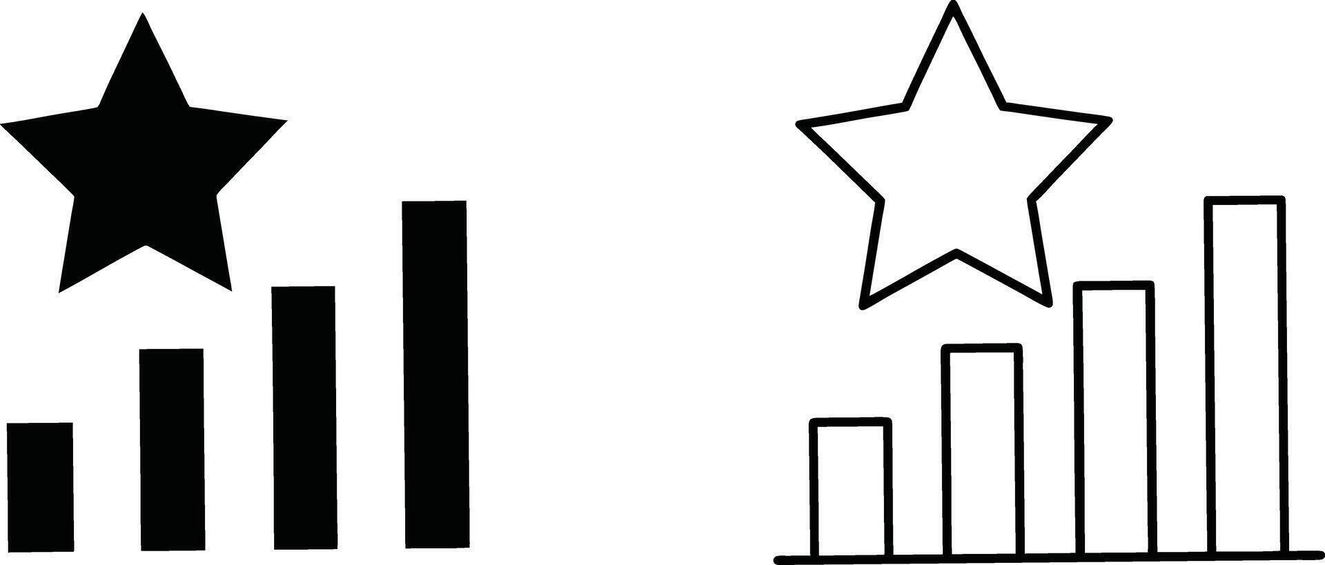 Star Rating, Performance, Growth, Success, Improvement, Chart, Graph, Metrics, Progress, Ranking vector