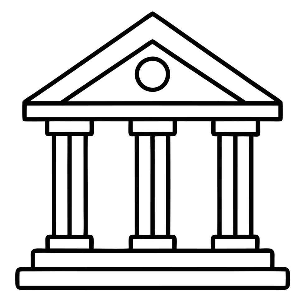Classical Building, Temple, Columns, Architecture, Structure, Design, Greek, Roman, Facade, Monument vector