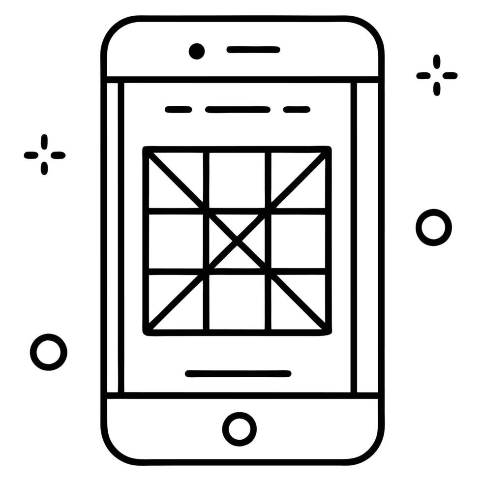 Mobile App UI Design Grid Layout Framework Smartphone Interface vector