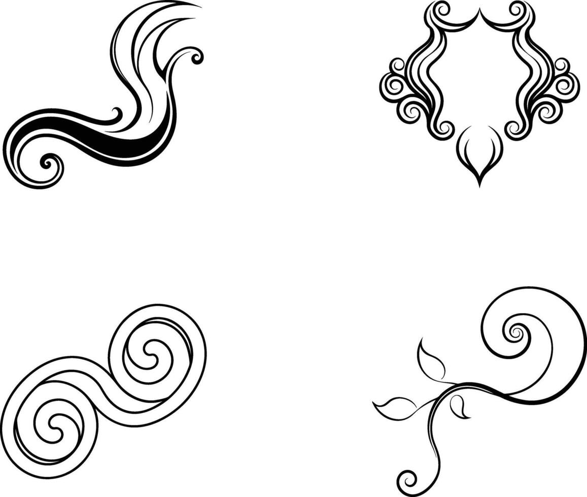 Elegant Swirls, Flourishes, and Frame Design Elements vector