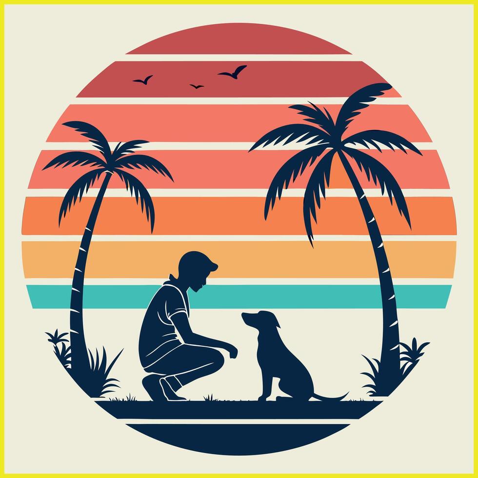 Cute Dog Lover T-shirt design vector
