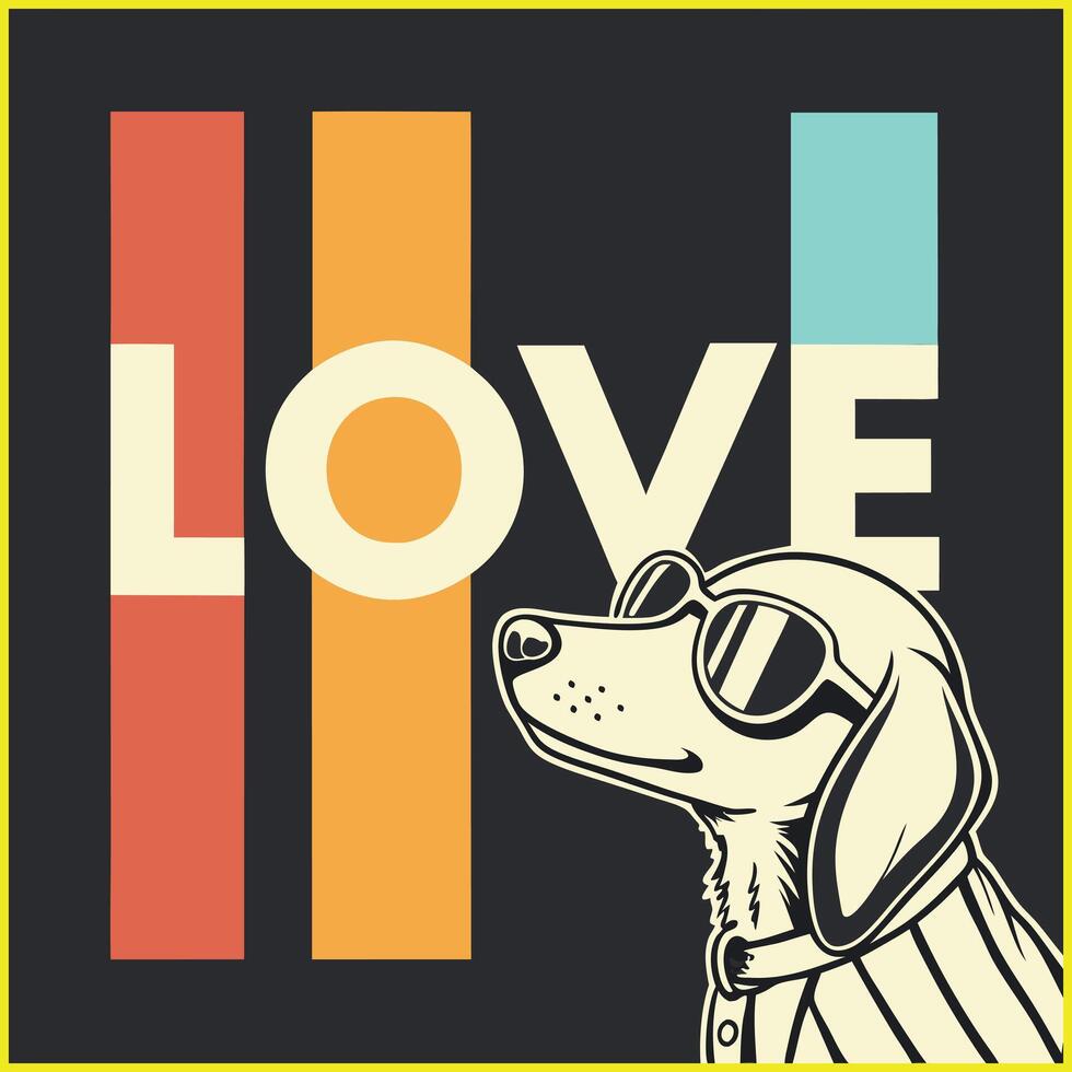 Cute Dog Lover T-shirt design vector