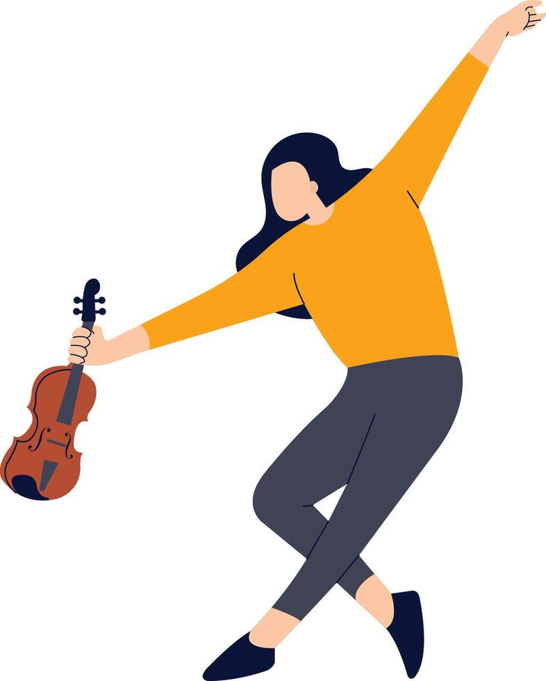 People Playing Violin vector