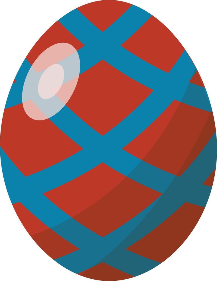 Easter Egg with Minimalist Pattern Style vector