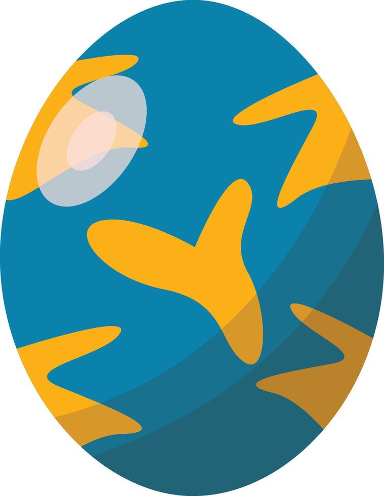 Easter Egg with Abstract Pattern Design vector