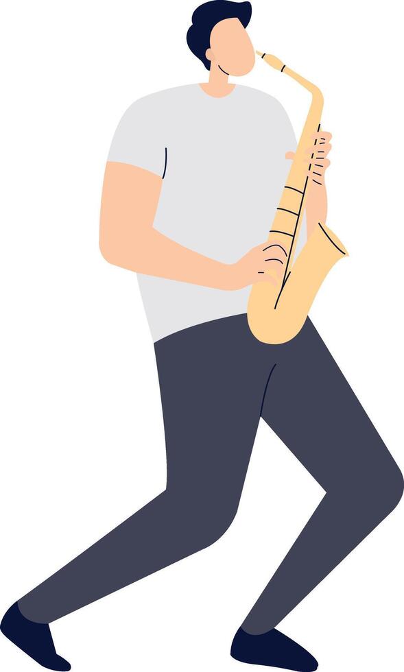 People Playing Saxophone vector