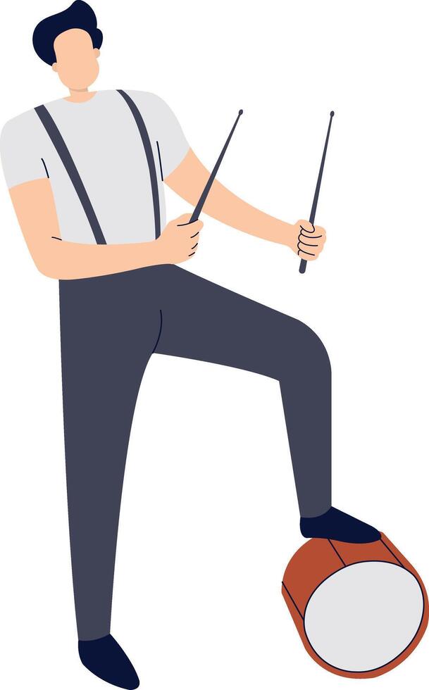Male Playing Drum vector