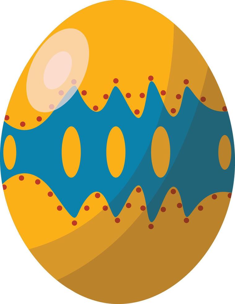Easter Egg with Abstract Pattern Design vector