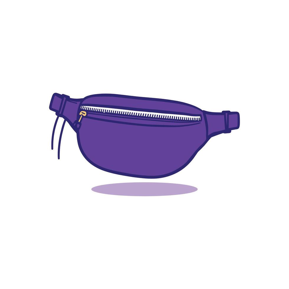 Banana-Shaped Belt Bag - Stylish and Functional Personal Item vector