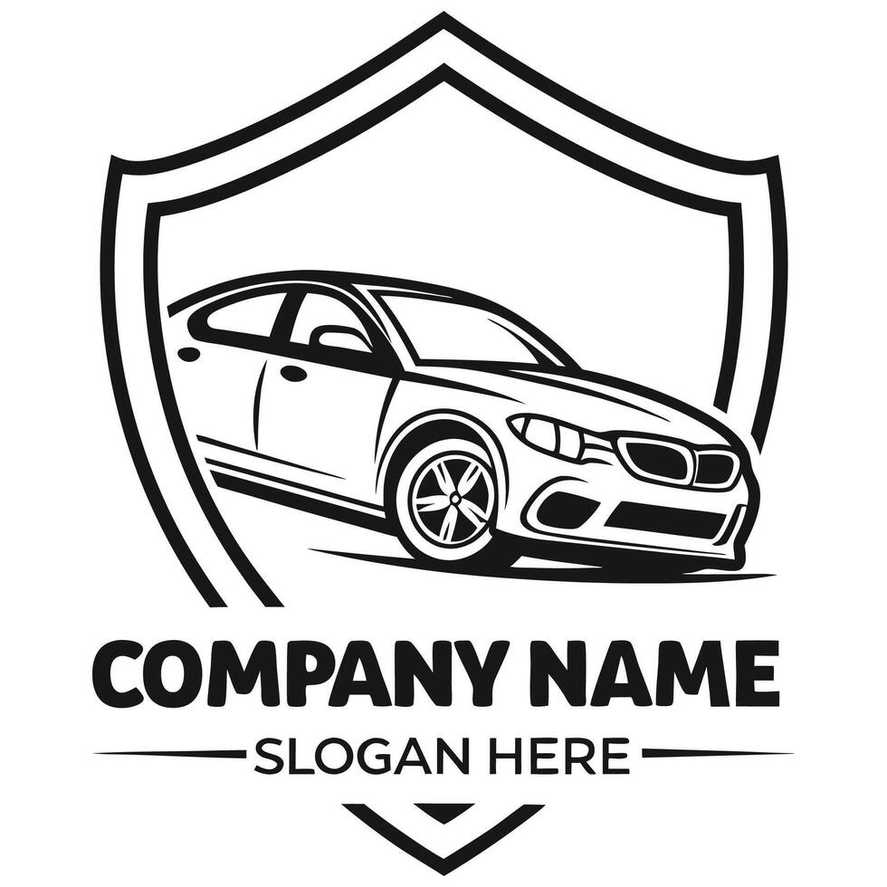 Shield-Inspired Modern Car Logo Design. vector