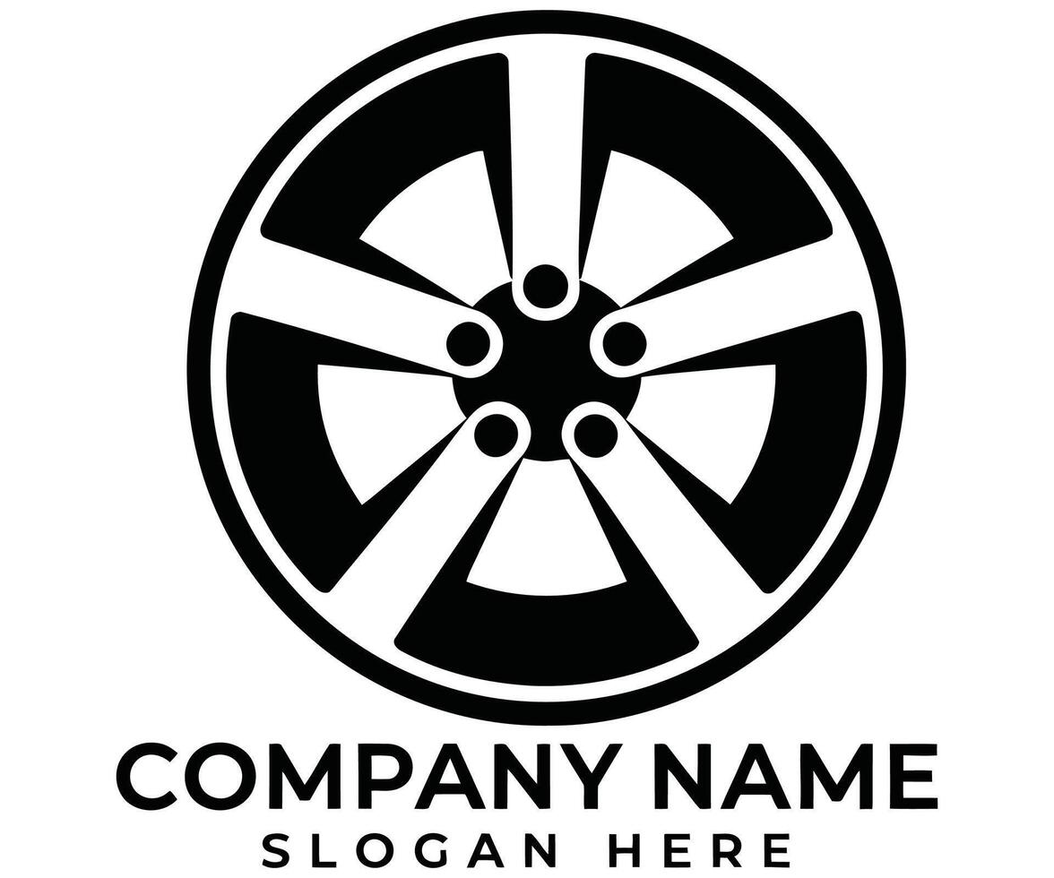 Modern Logo with Sleek Wheel Symbol. vector