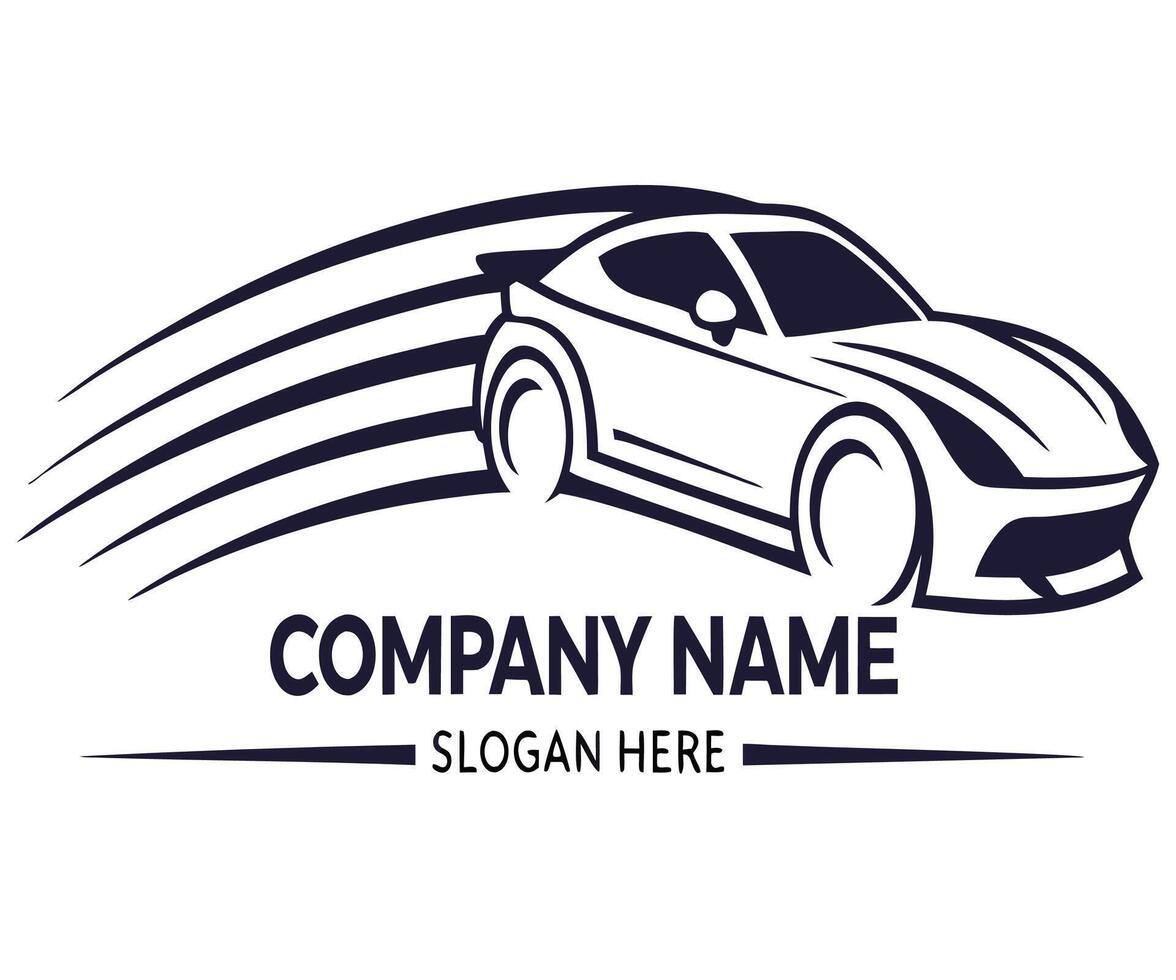 Dynamic Logo with Speed Lines Inspiration. vector