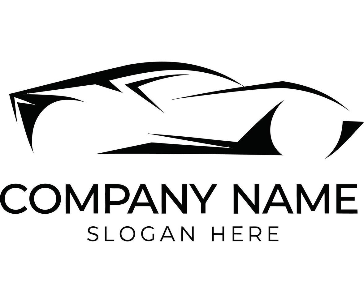 Sleek Car Silhouette for a Modern Logo. vector