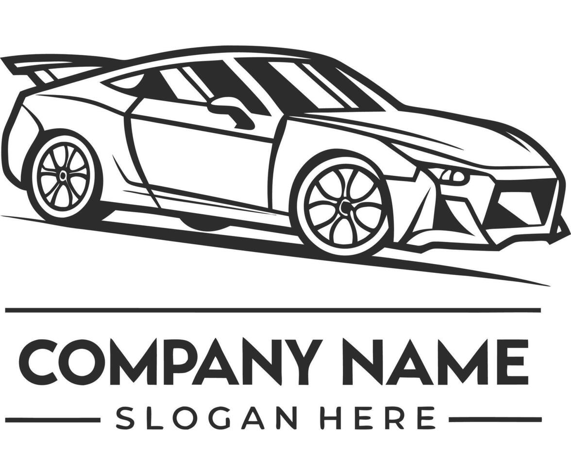 Minimalist Car Logo with Geometric Precision. vector