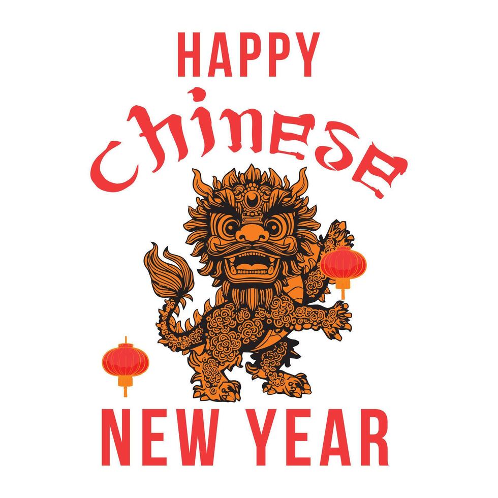 Chinese new year greeting card vector