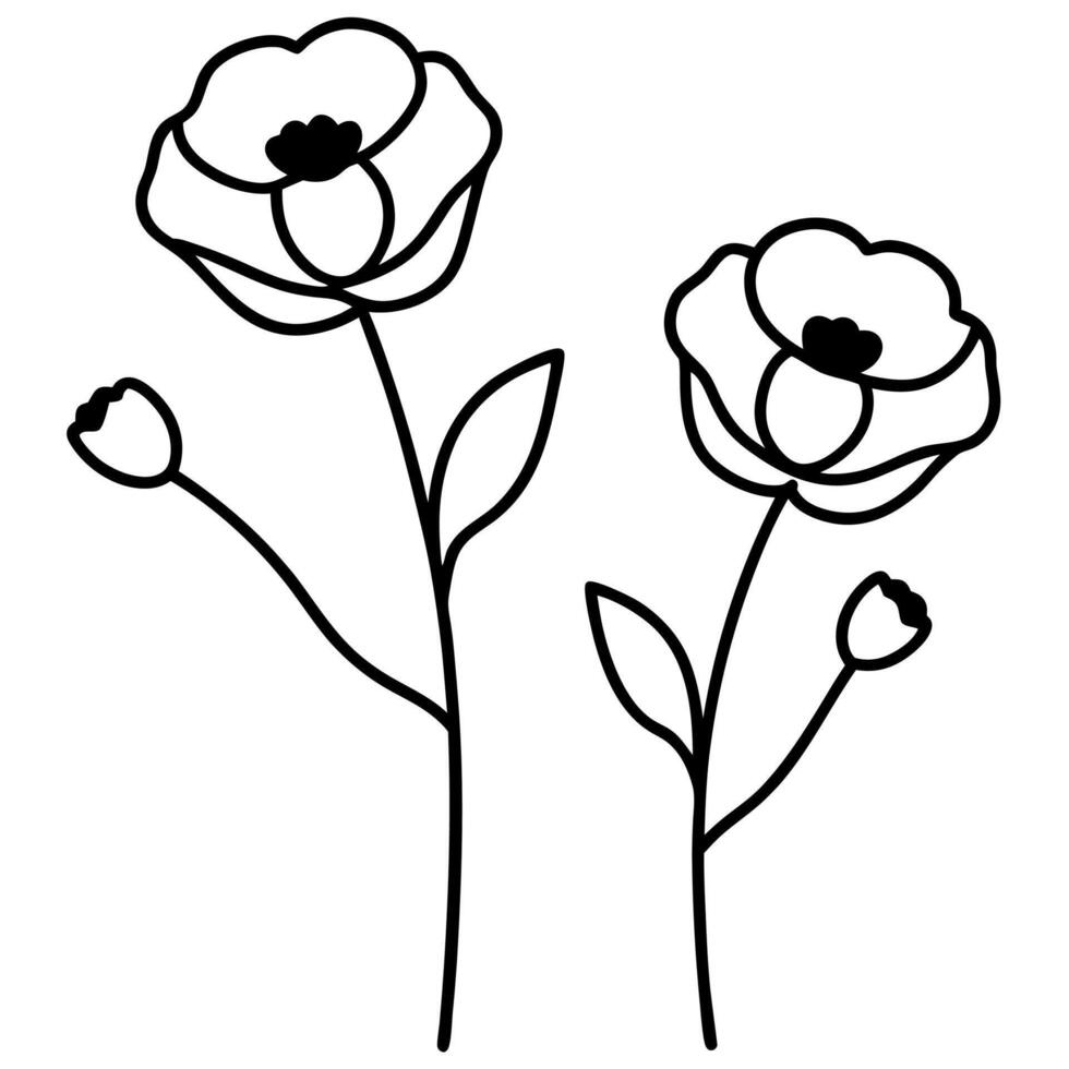 Tiny Floral Icons Set for Creative Projects vector