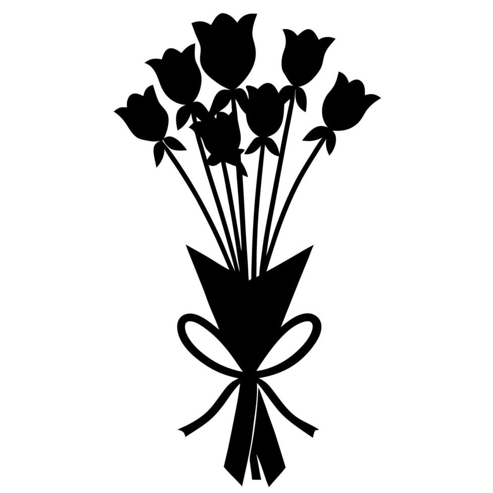 Decorative Rose Bouquet for Digital Art vector