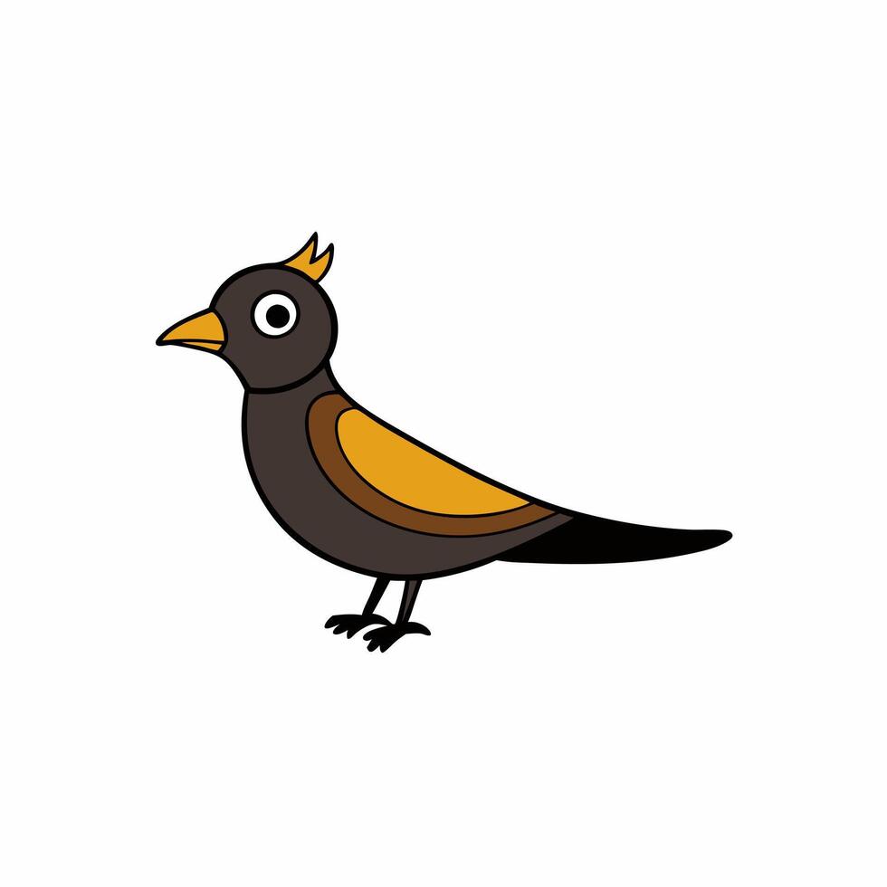 Minimalist Nightjar Bird Wildlife Design vector