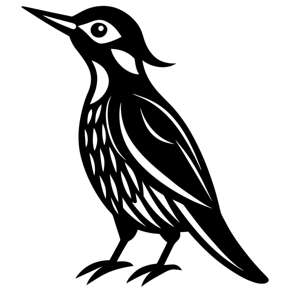 Nature Tree Creeper Bird Silhouette Artwork for Sale vector