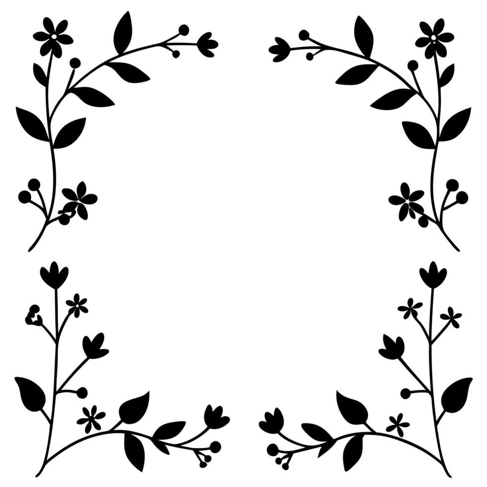Simple Floral Border for Elegant Designs vector