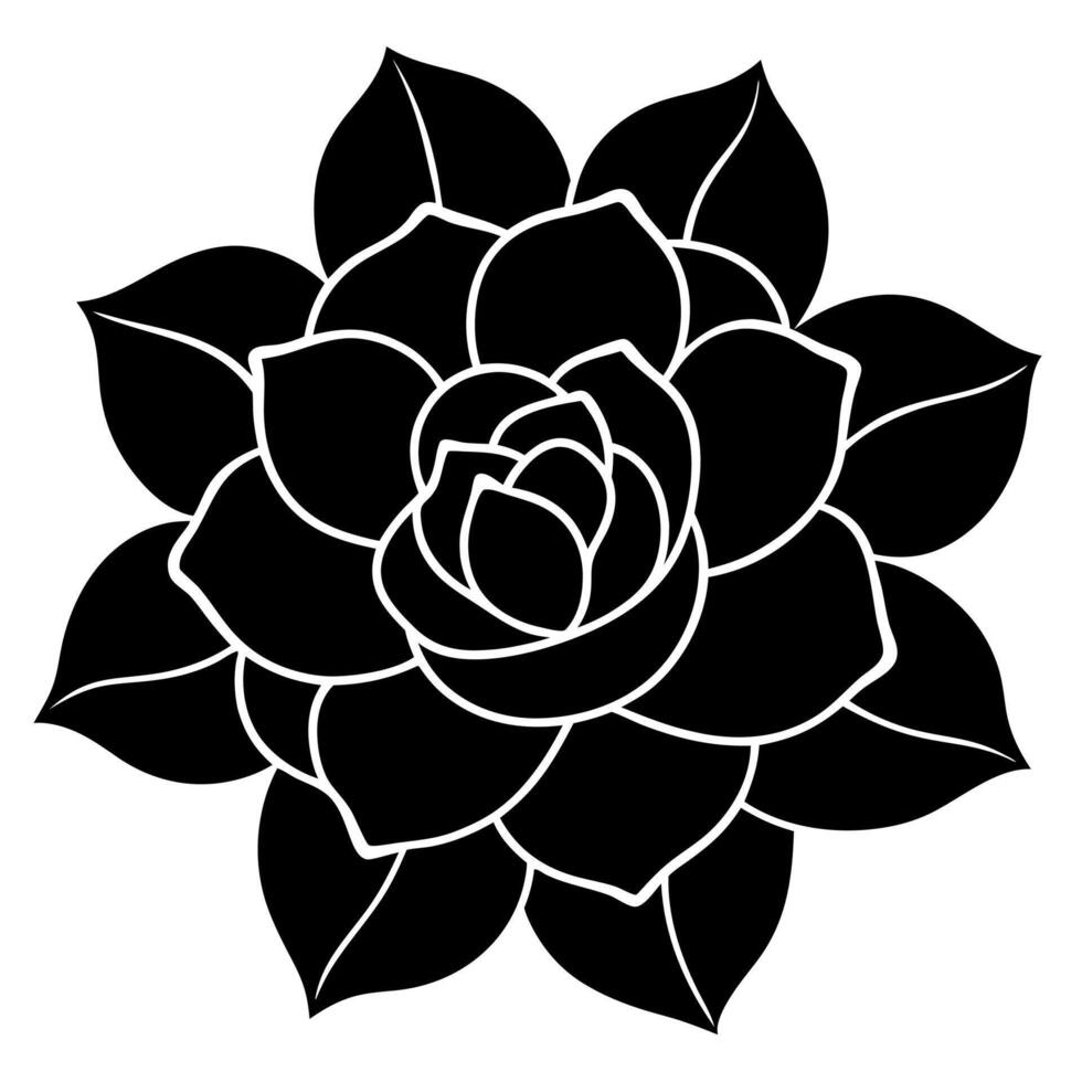 Close Up Flower Silhouette Art for Home Decor vector