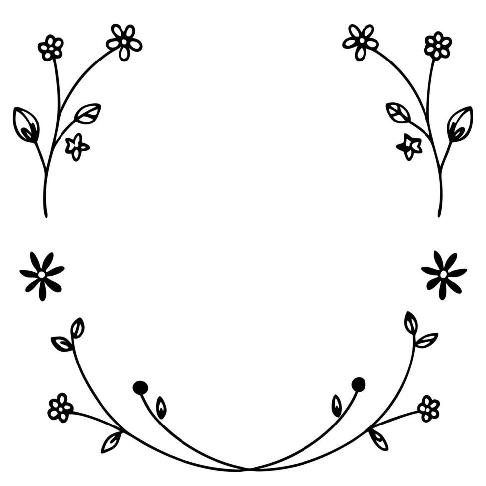 Seamless Small Floral Silhouette Pattern for Your Design vector