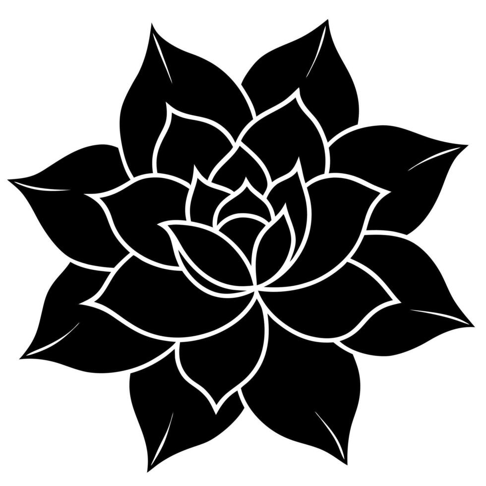 Minimalist Flower Silhouette for Digital Projects vector