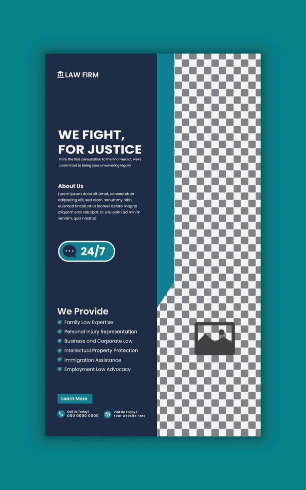 Law Consulting Social Media Vertical Banner design template vector