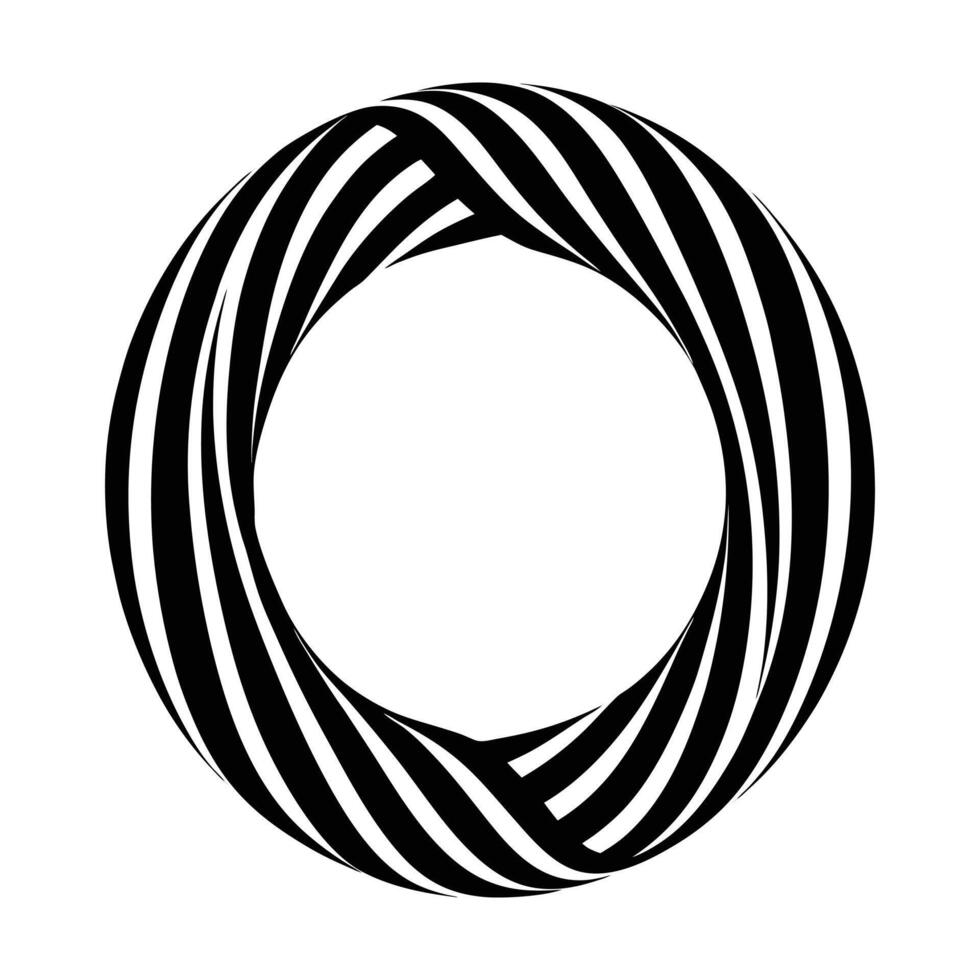 design elements wave of many lines circle vector