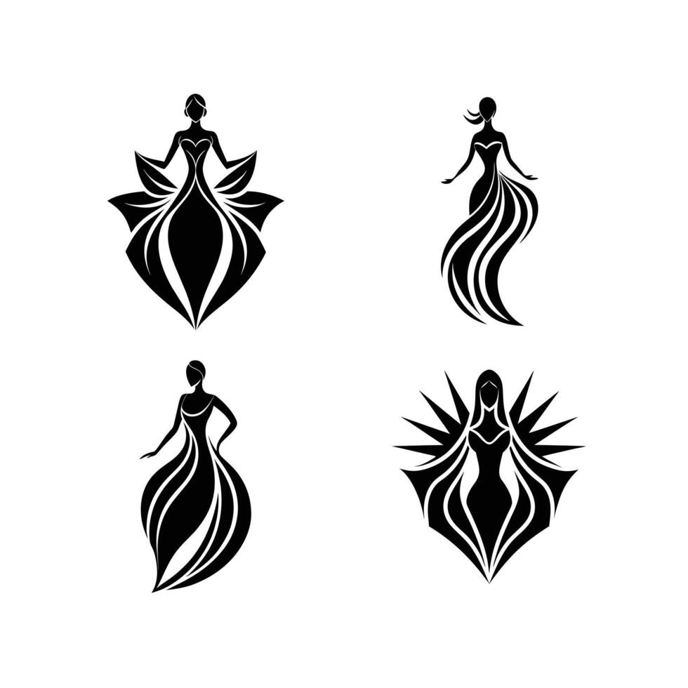 feminine abstract logo vector