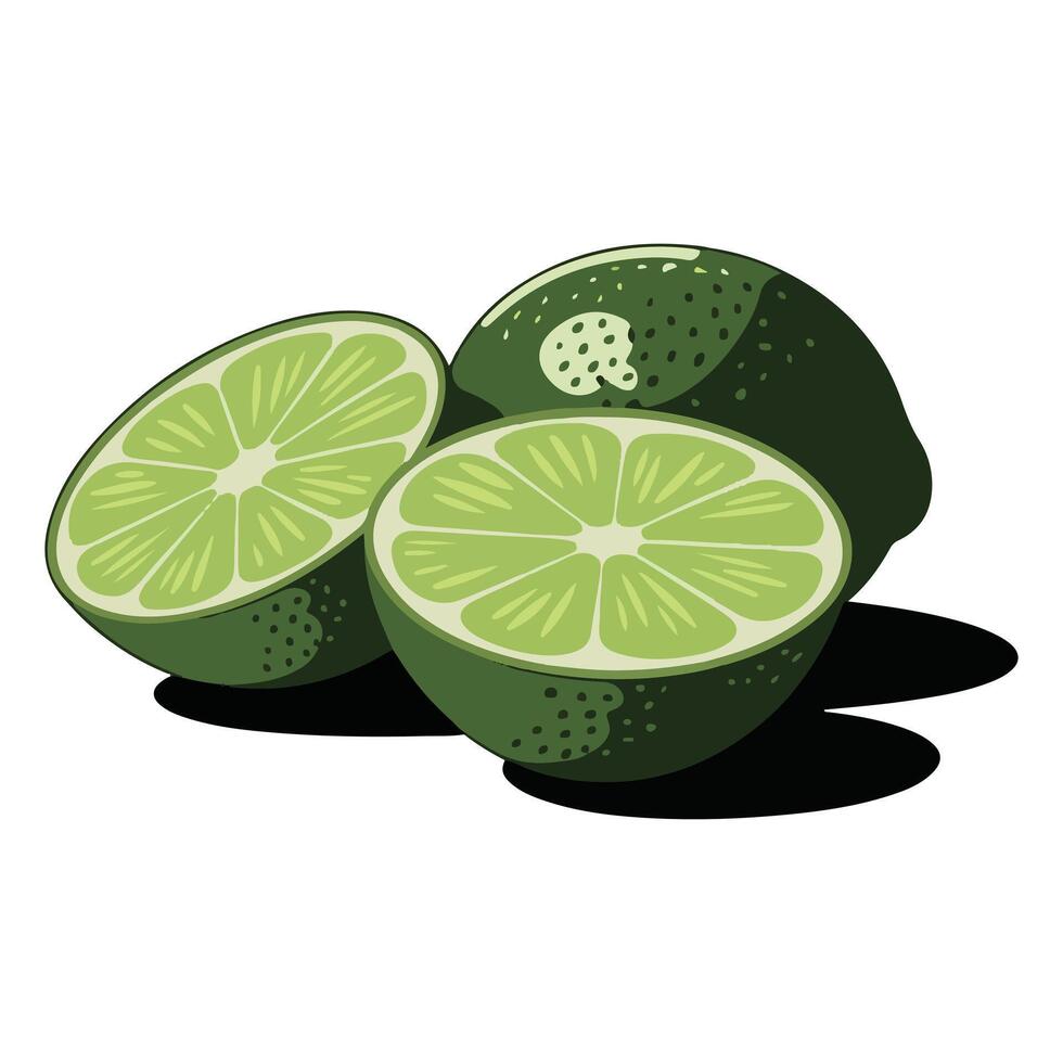 Healthy organic fruit fresh juicy green product on a white background vector