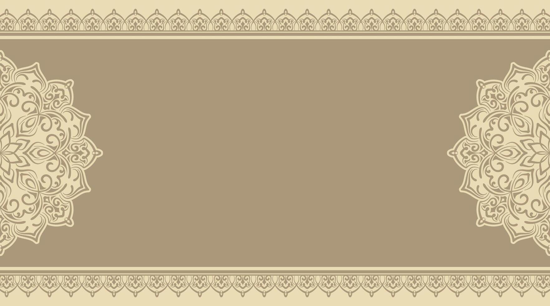 An ornate beige background with a decorative pattern vector