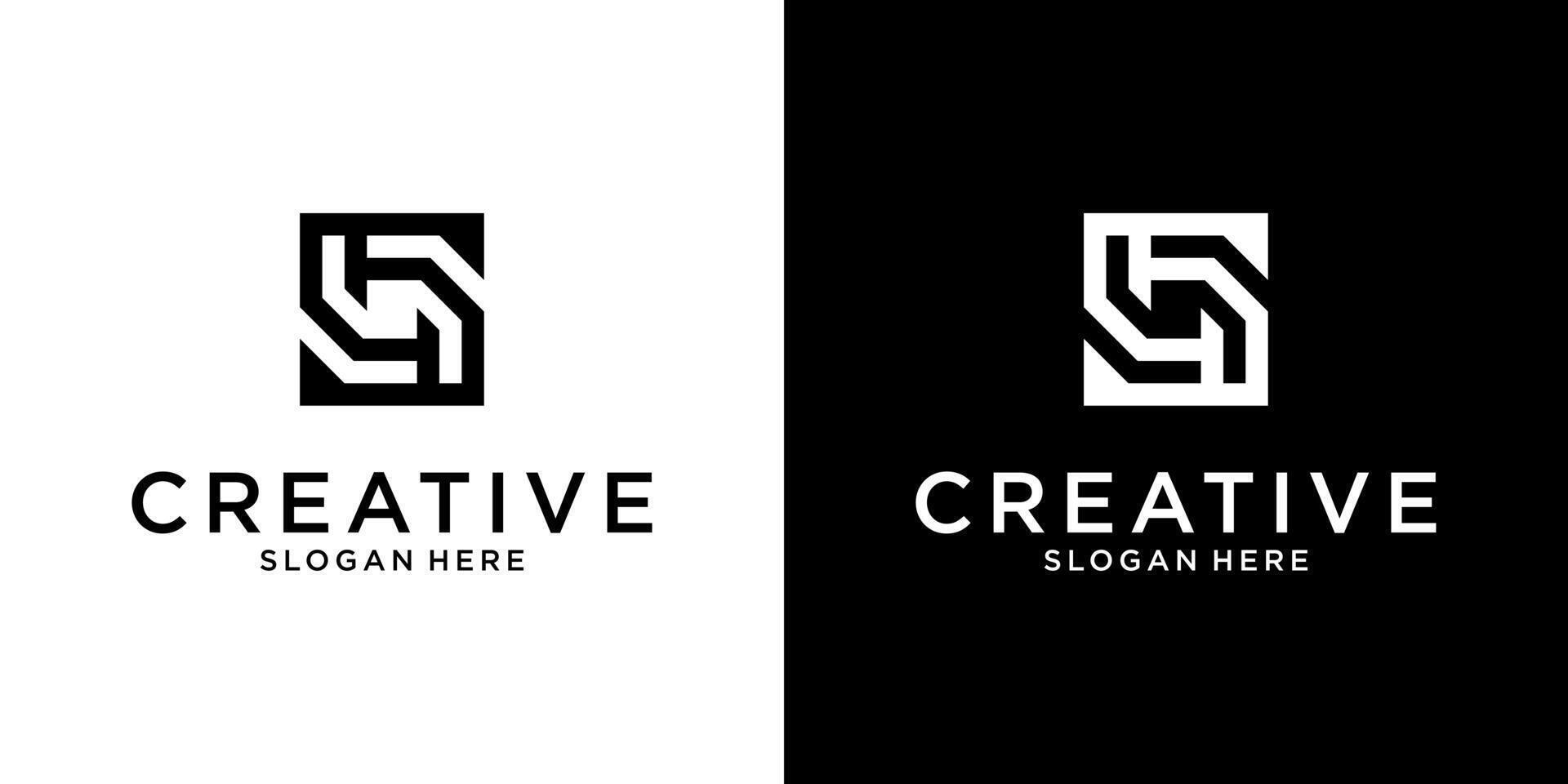 S or SS initial letter logo design template. vector