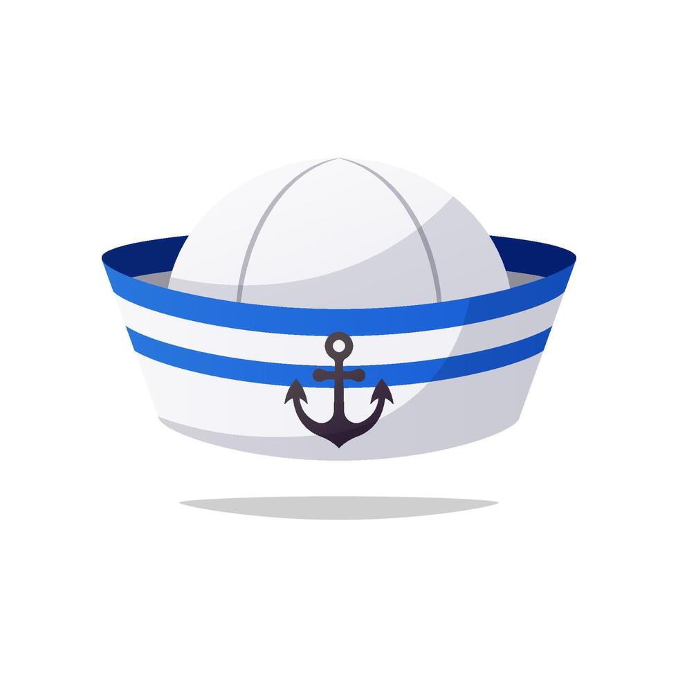 Sailor hat isolated on white background. vector