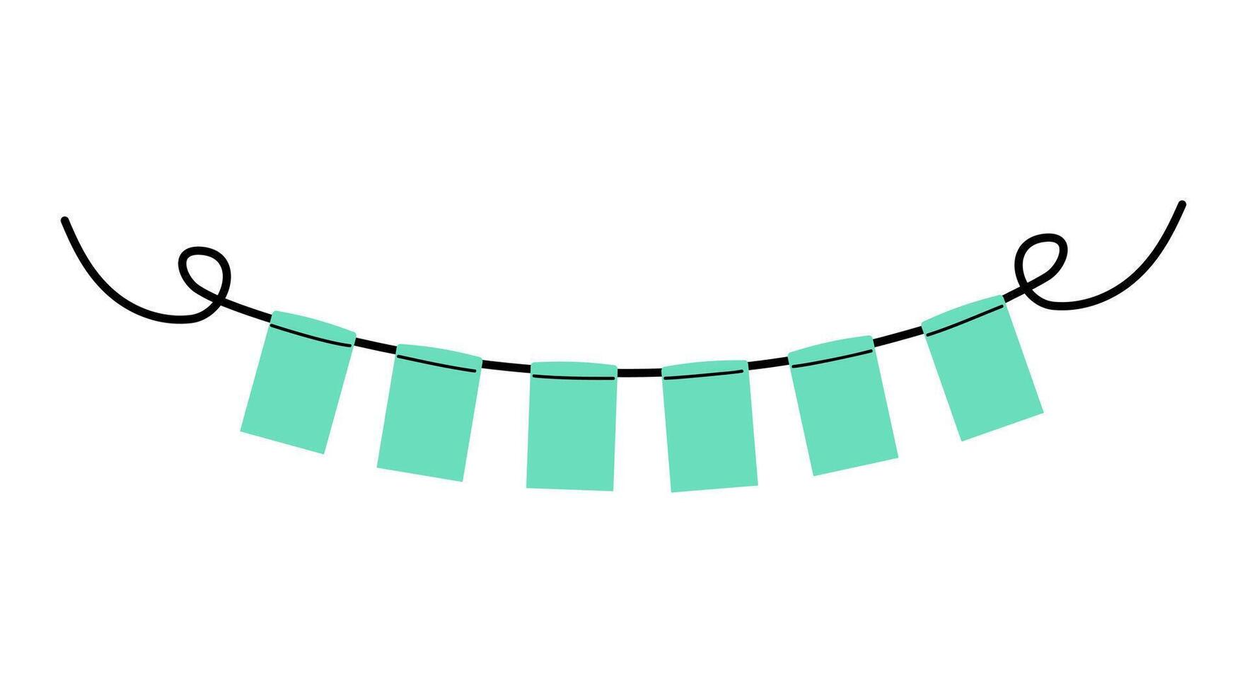 Colorful paper banners hang above in a festive celebration setting vector