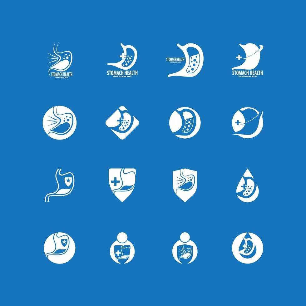 Stomach health Icon and Symbol Template Illustration vector