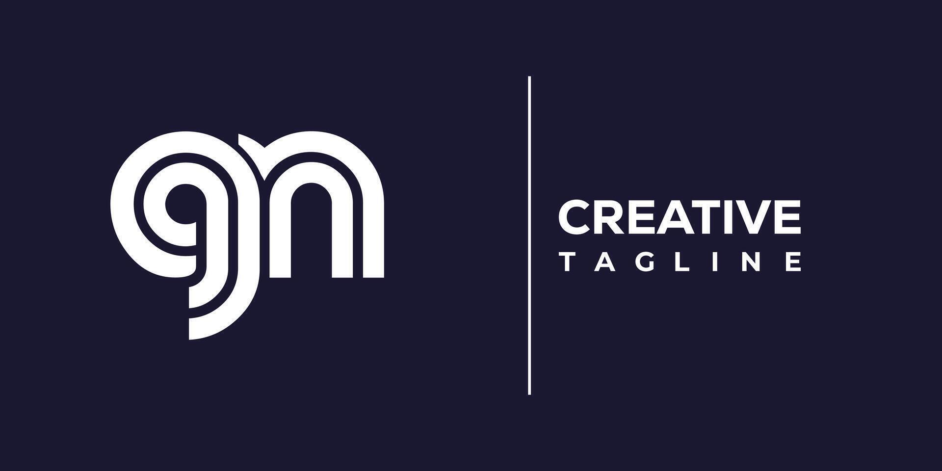 gn abstract minimalist letters Logo Monogram. vector