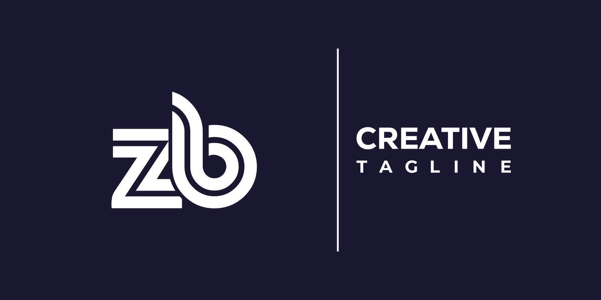 zb abstract minimalist letters Logo Monogram. vector