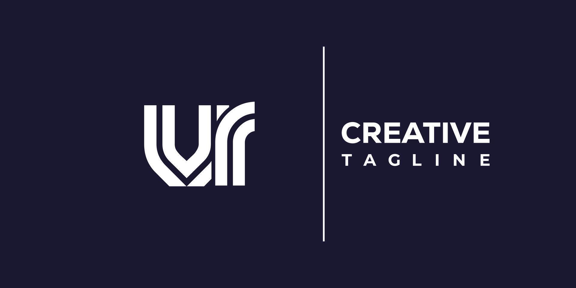 vr abstract minimalist letters Logo Monogram. vector