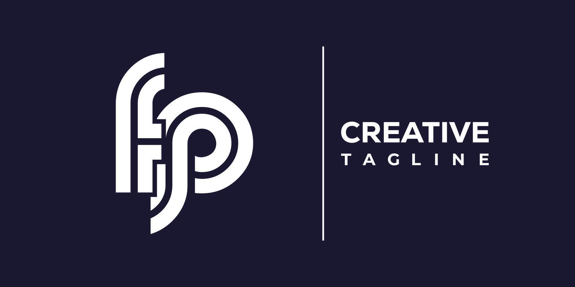 fp abstract minimalist letters Logo Monogram. vector