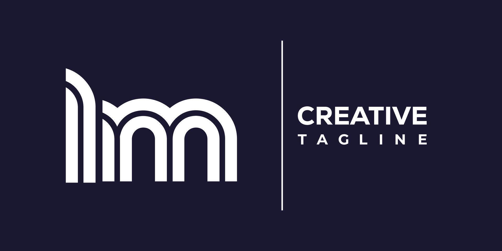 lm abstract minimalist letters Logo Monogram. vector